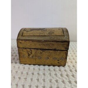 Vintage Italian Florentine Gilt Wood Trinket Jewelry Box – Gold Gilded Cherub